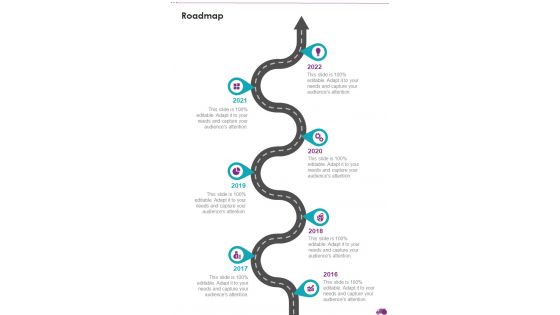 Roadmap Kids Home Care Truck Sponsorship Proposal One Pager Sample Example Document