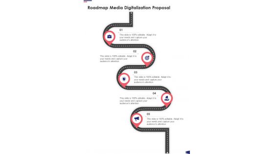 Roadmap Media Digitalization Proposal One Pager Sample Example Document