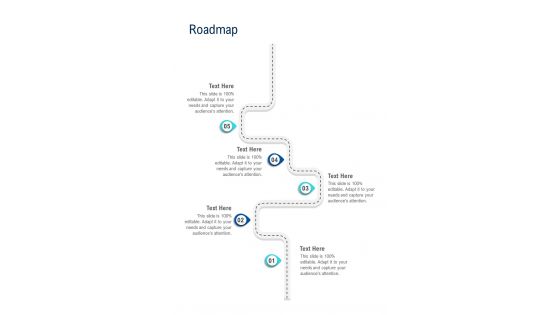 Roadmap New Business Proposal One Pager Sample Example Document