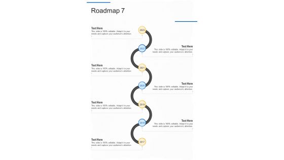 Roadmap Online And Offline Marketing Proposal One Pager Sample Example Document