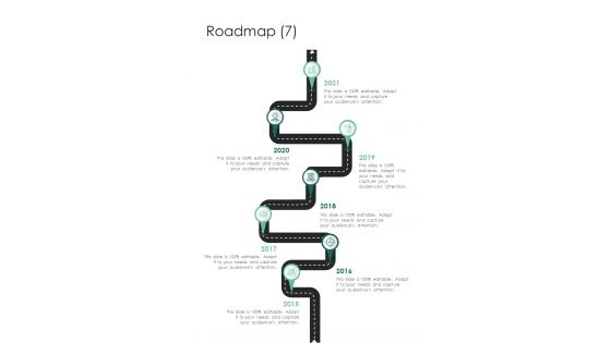 Roadmap Photography Project Proposal One Pager Sample Example Document