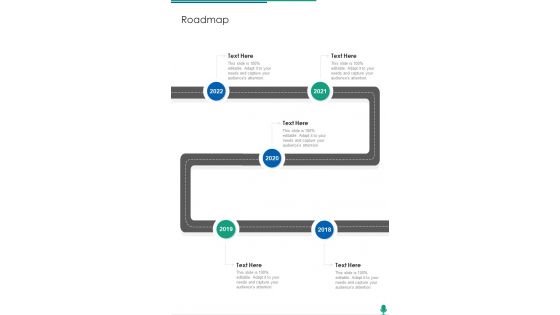 Roadmap Podcast Sponsorship Proposal One Pager Sample Example Document