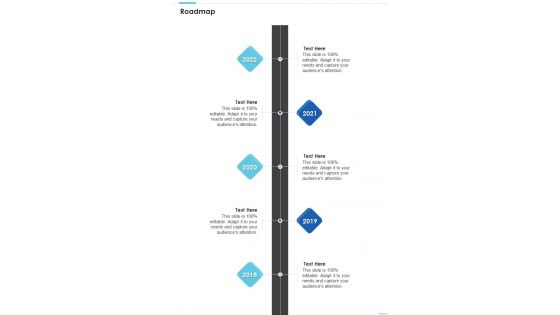 Roadmap Pre Sales Consulting Services Proposal One Pager Sample Example Document