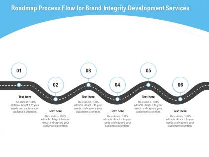 Roadmap process flow for brand integrity development services ppt presentation icon
