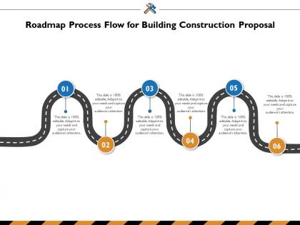 Roadmap process flow for building construction proposal ppt powerpoint presentation summary outfit