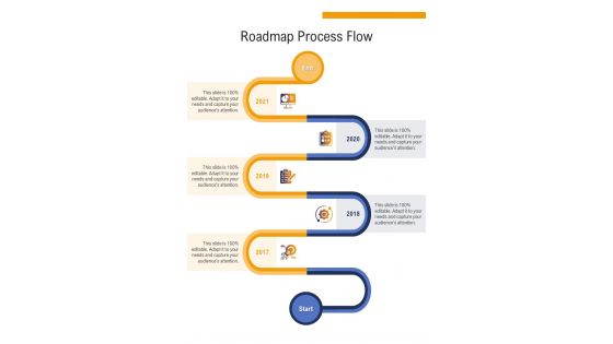 Roadmap Process Flow Sale Offer Pitch Proposal One Pager Sample Example Document
