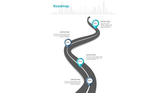 Roadmap Product Launching Event Proposal One Pager Sample Example Document