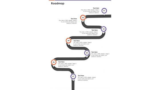 Roadmap Public Relations Campaign Proposal One Pager Sample Example Document