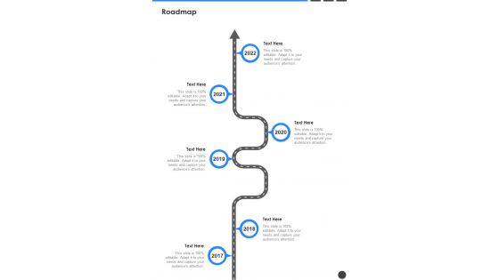 Roadmap Public Support Service Proposal One Pager Sample Example Document