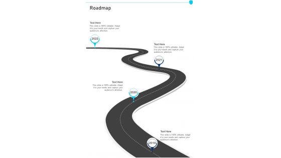 Roadmap Security System Proposal One Pager Sample Example Document
