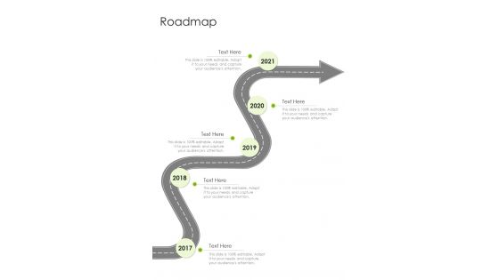 Roadmap SEO Proposal One Pager Sample Example Document
