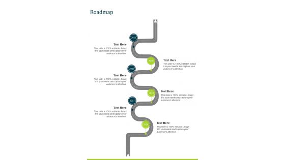 Roadmap Shuttling Proposal One Pager Sample Example Document