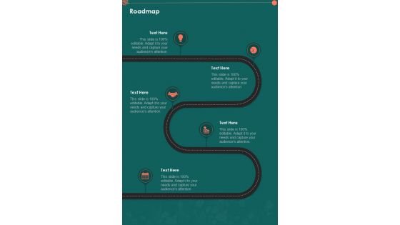 Roadmap Slide Florist Proposal One Pager Sample Example Document