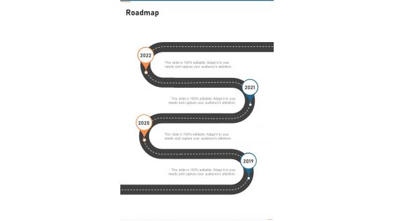 Roadmap Software Freelance Proposal One Pager Sample Example Document