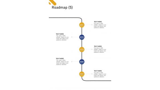 Roadmap Solar Panel Installation Proposal One Pager Sample Example Document