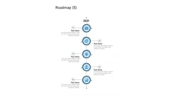 Roadmap Solar Power Project Proposal One Pager Sample Example Document