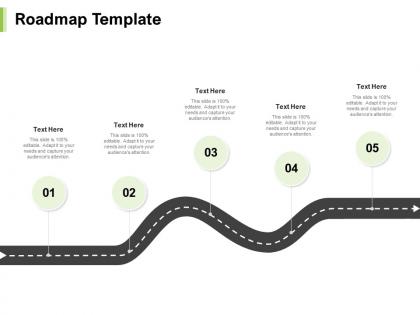 Roadmap template five step n35 ppt powerpoint presentation outline tips
