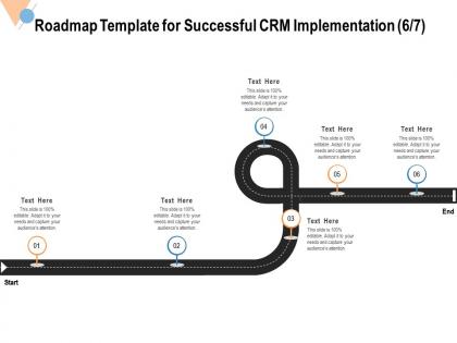 Roadmap template for successful crm implementation capture ppt powerpoint portfolio
