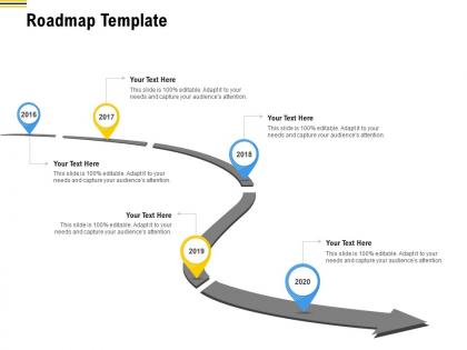 Roadmap template pitch deck raise funding pre seed money ppt infographics
