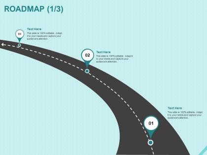Roadmap three process c1216 ppt powerpoint presentation model format