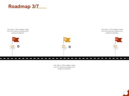 Roadmap three process c1270 ppt powerpoint presentation show objects
