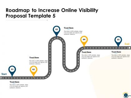 Roadmap to increase online visibility proposal template ppt powerpoint presentation show