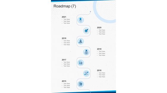 Roadmap Wealth Advisory Proposal One Pager Sample Example Document