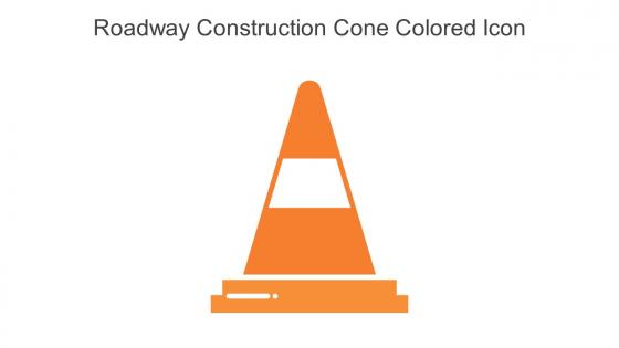 Roadway Construction Cone Colored Icon In Powerpoint Pptx Png And Editable Eps Format