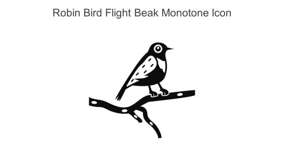 Robin Bird Flight Beak Monotone Icon In Powerpoint Pptx Png And Editable Eps Format