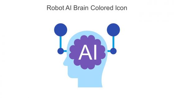 Robot AI Brain Colored Icon In Powerpoint Pptx Png And Editable Eps Format