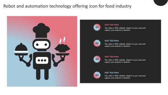 Robot And Automation Technology Offering Icon For Food Industry