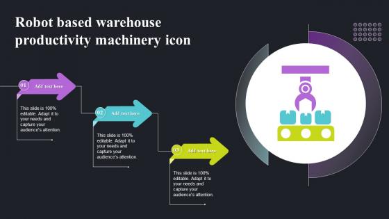 Robot Based Warehouse Productivity Machinery Icon