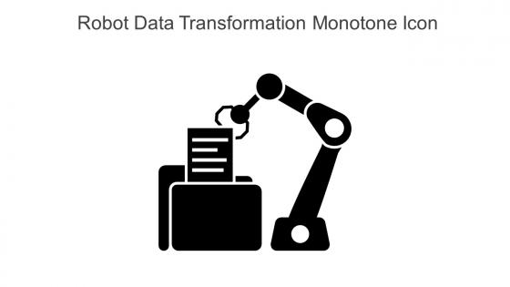 Robot Data Transformation Monotone Icon In Powerpoint Pptx Png And Editable Eps Format