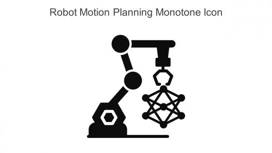 Robot Motion Planning Monotone Icon In Powerpoint Pptx Png And Editable Eps Format