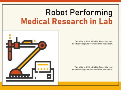 Robot performing medical research in lab