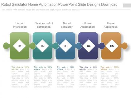 Robot simulator home automation powerpoint slide designs download