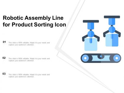 Robotic assembly line for product sorting icon