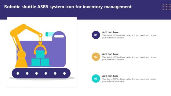Robotic Shuttle ASRS System Icon For Inventory Management
