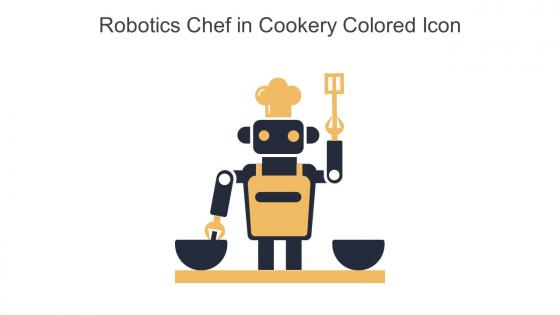 Robotics Chef In Cookery Colored Icon In Powerpoint Pptx Png And Editable Eps Format
