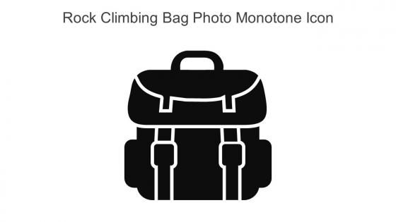 Rock Climbing Bag Photo Monotone Icon In Powerpoint Pptx Png And Editable Eps Format