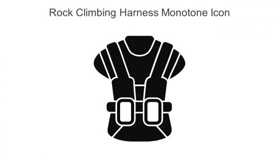 Rock Climbing Harness Monotone Icon In Powerpoint Pptx Png And Editable Eps Format