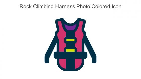 Rock Climbing Harness Photo Colored Icon In Powerpoint Pptx Png And Editable Eps Format