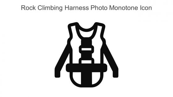 Rock Climbing Harness Photo Monotone Icon In Powerpoint Pptx Png And Editable Eps Format