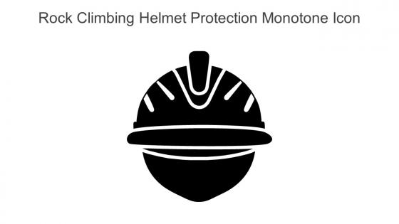 Rock Climbing Helmet Protection Monotone Icon In Powerpoint Pptx Png And Editable Eps Format