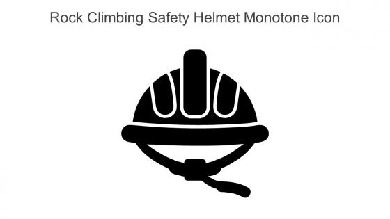 Rock Climbing Safety Helmet Monotone Icon In Powerpoint Pptx Png And Editable Eps Format