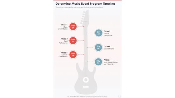 Rock Concert Investment Determine Music Event One Pager Sample Example Document