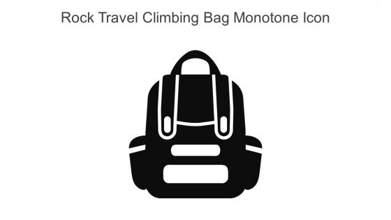 Rock Travel Climbing Bag Monotone Icon In Powerpoint Pptx Png And Editable Eps Format