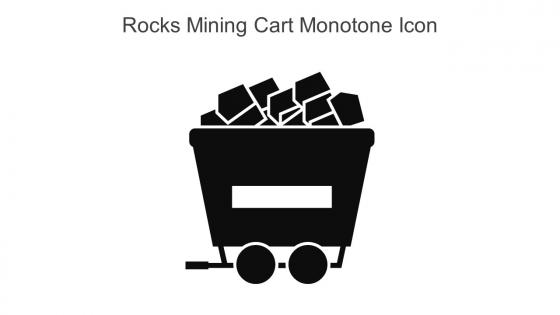 Rocks Mining Cart Monotone Icon In Powerpoint Pptx Png And Editable Eps Format