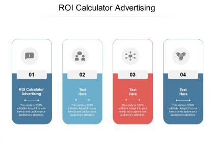 Roi calculator advertising ppt powerpoint presentation visual aids cpb