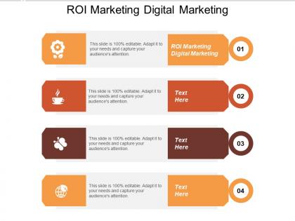 Roi marketing digital marketing ppt powerpoint presentation portfolio diagrams cpb